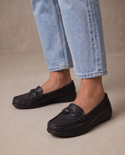 Mocasines trenzados Aria - Negro
