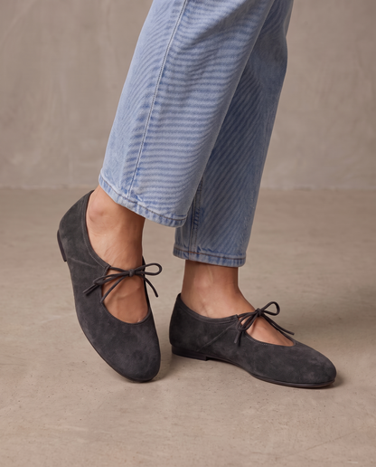 Bailarinas Mary Jane Rosalie - Gris oscuro