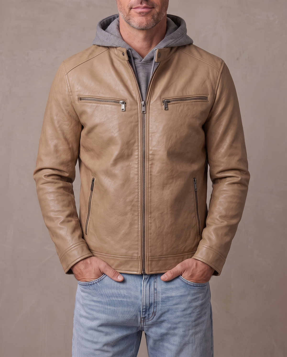 Cazadora Roadster Mason - Beige