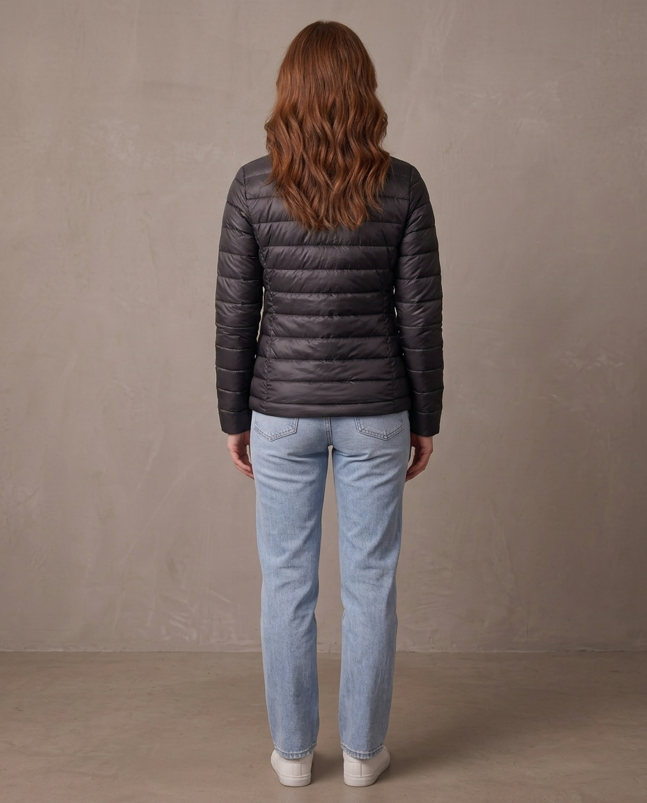 Chaqueta acolchada ultraligera Noa, otra vista - Negro