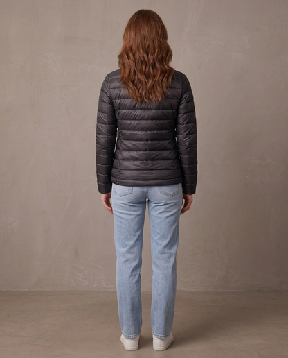 Chaqueta acolchada ultraligera Noa, otra vista - Negro