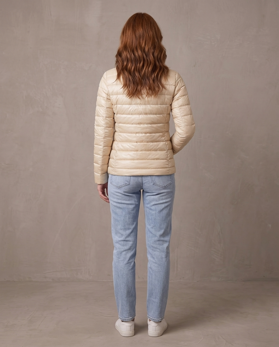Chaqueta acolchada ultraligera Noa, otra vista - Crema