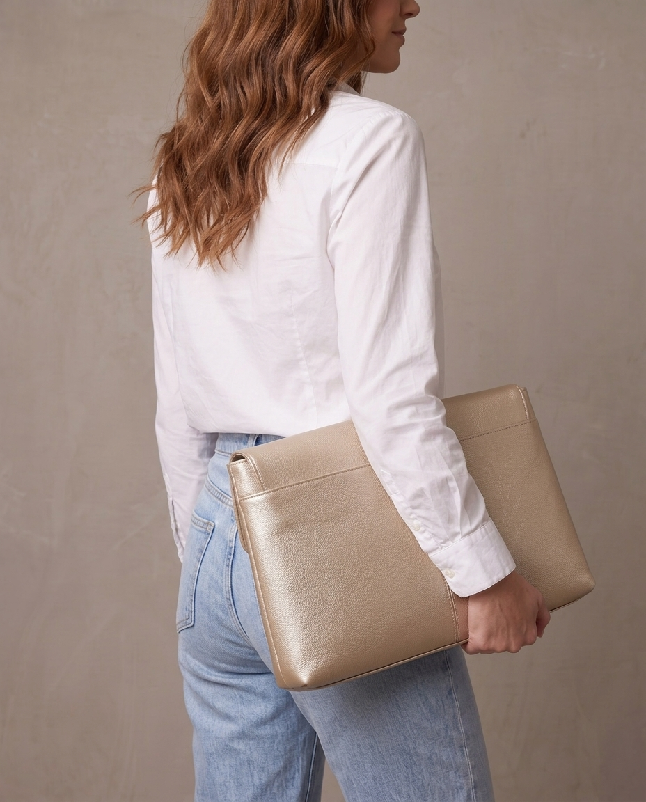 Bolso de mano Mila, otra vista - Champán