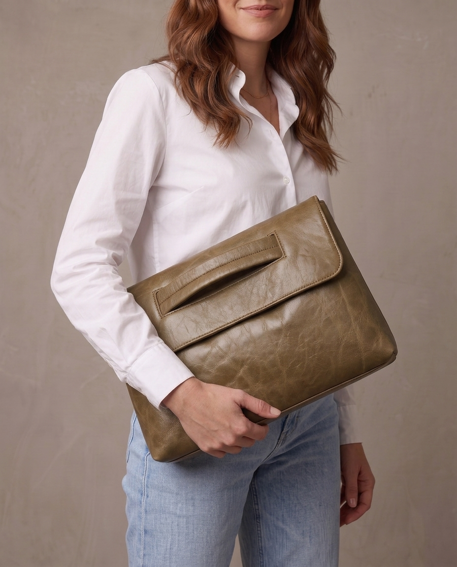 Bolso de mano Mila, otra vista - Caqui