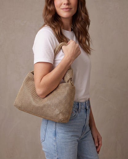 Bolso de pedrería Grace, otra vista - Dorado