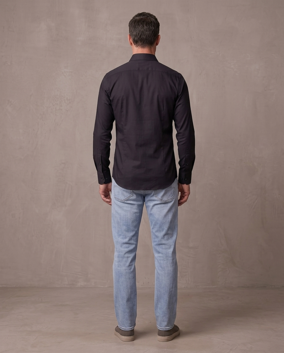 Camisa de vestir slim Adrian, otra vista - Negro