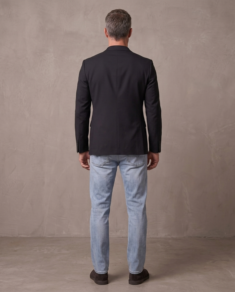 Americana slim Mateo, otra vista - Negro