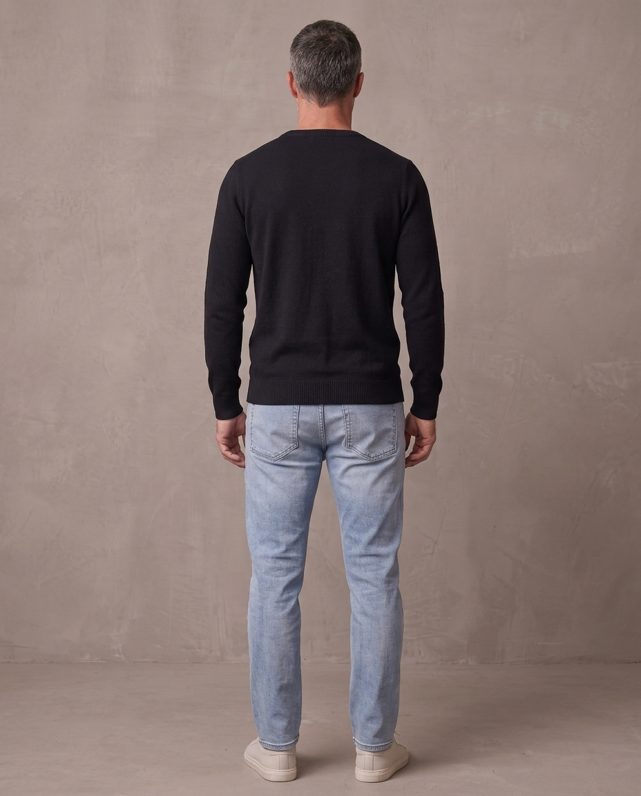 Jersey de punto fino Oliver, otra vista - Negro
