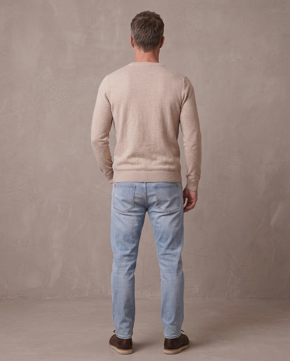 Jersey de punto fino Oliver, otra vista - Beige