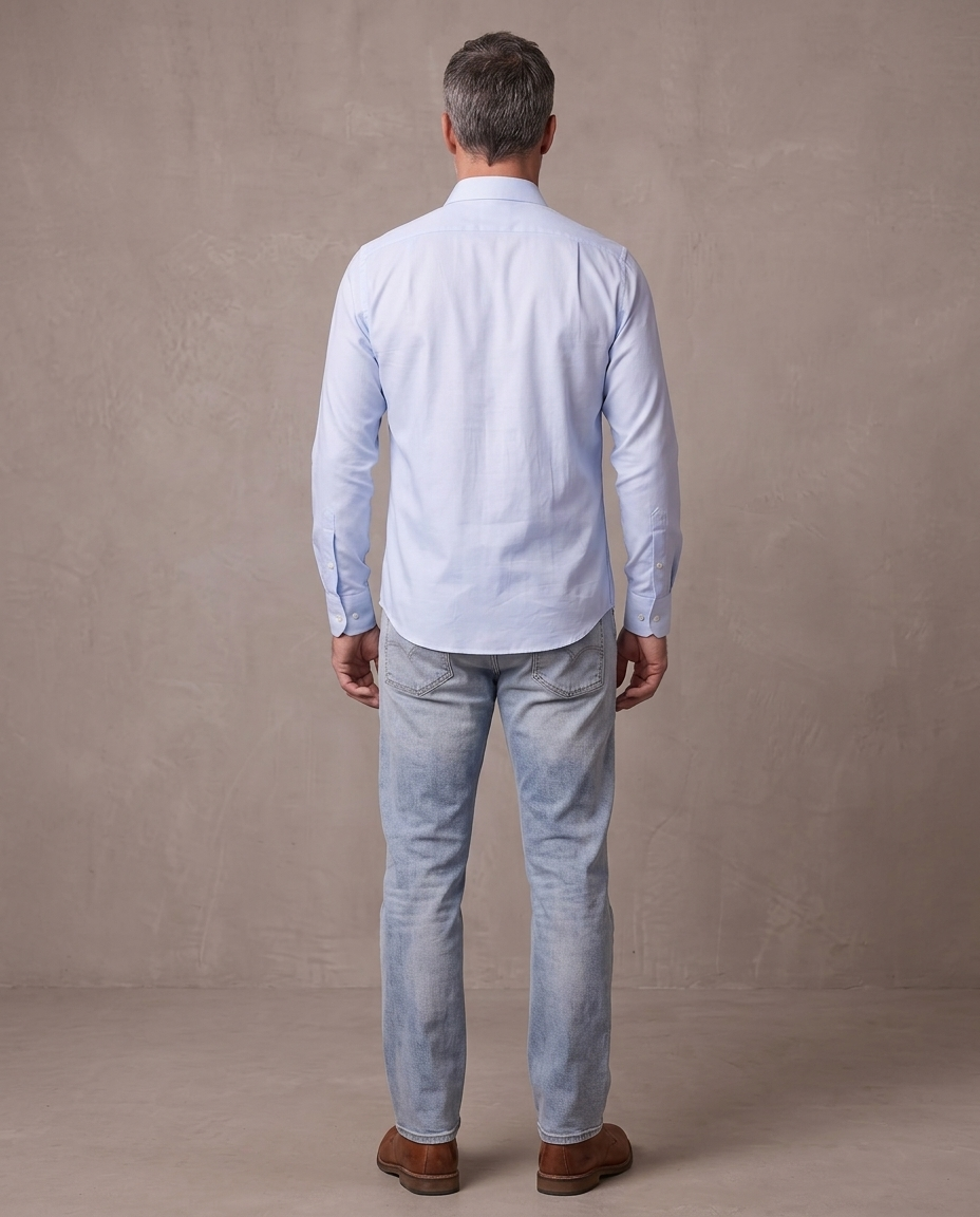 Camisa de vestir sin planchar Nolan, otra vista - Azul claro