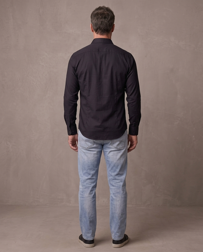 Camisa de vestir sin planchar Nolan, otra vista - Negro