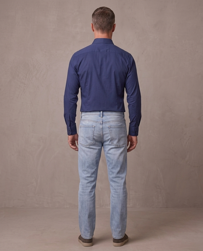 Camisa elástica de oficina Emil, otra vista - Azul marino