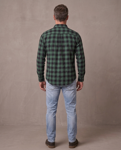 Camisa de cuadros Milo, otra vista - Verde