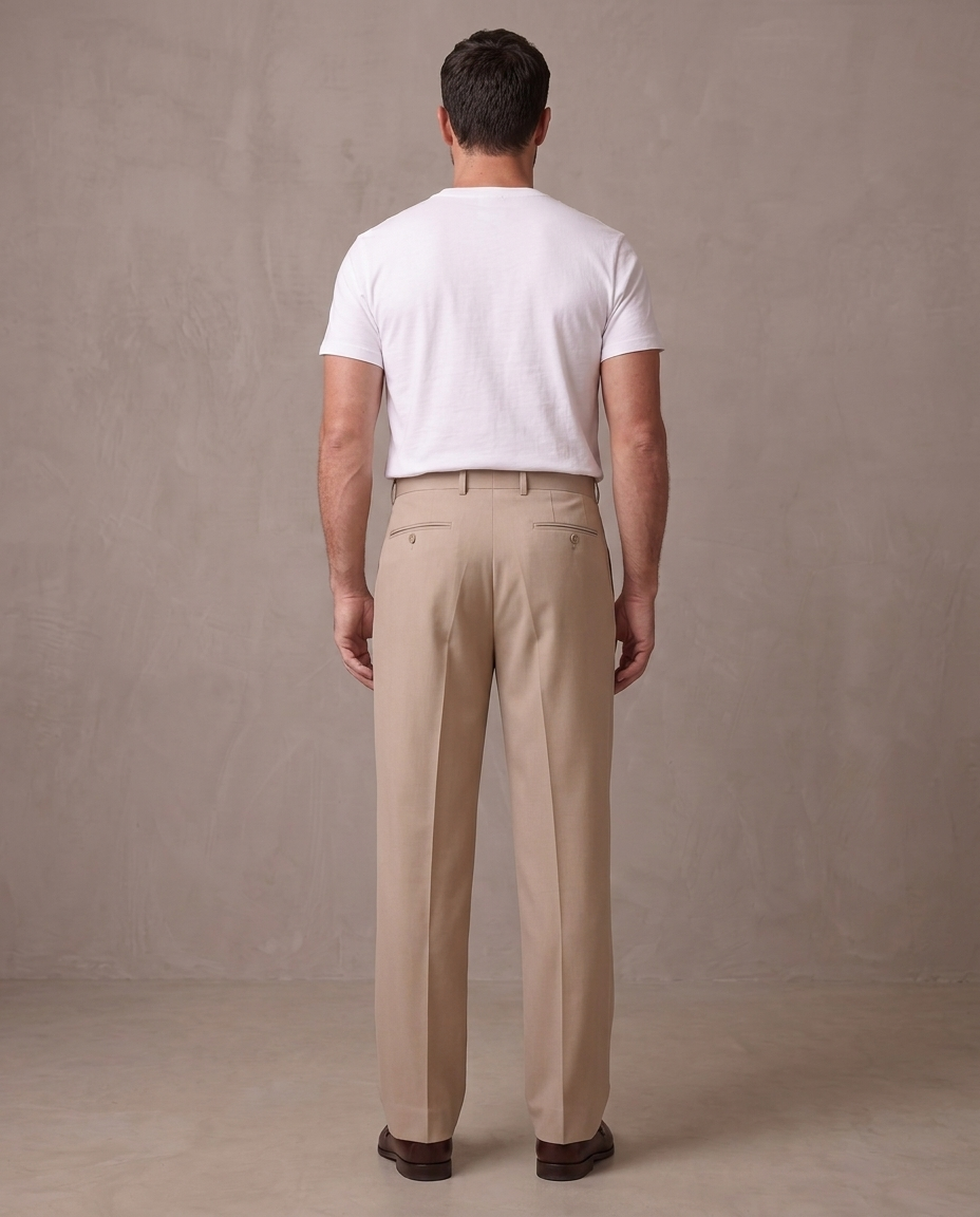 Pantalón de vestir de pinzas Aurelio, otra vista beige (antigua)