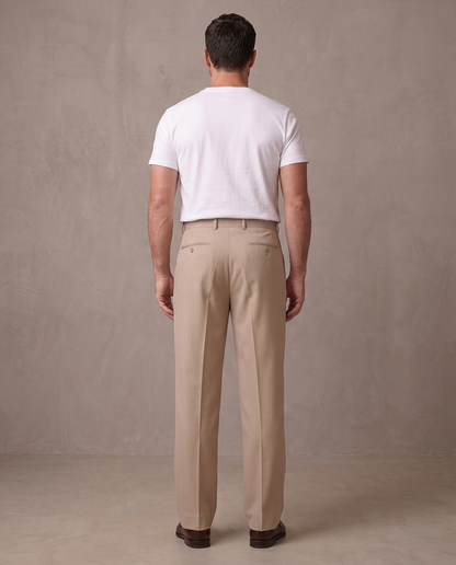 Pantalón de vestir de pinzas Aurelio, otra vista beige (antigua)