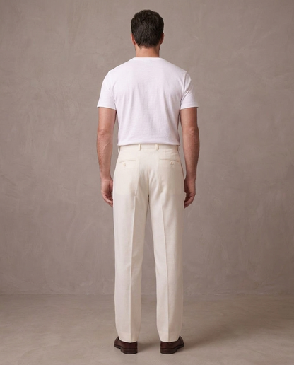 Pantalón de vestir de pinzas Aurelio, otra vista crudo (antigua)