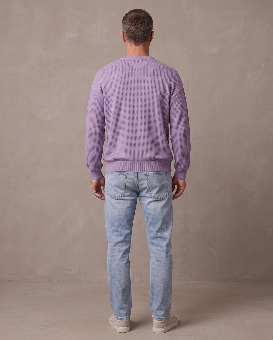 Jersey de gofre efecto capas Iker, otra vista - Lila