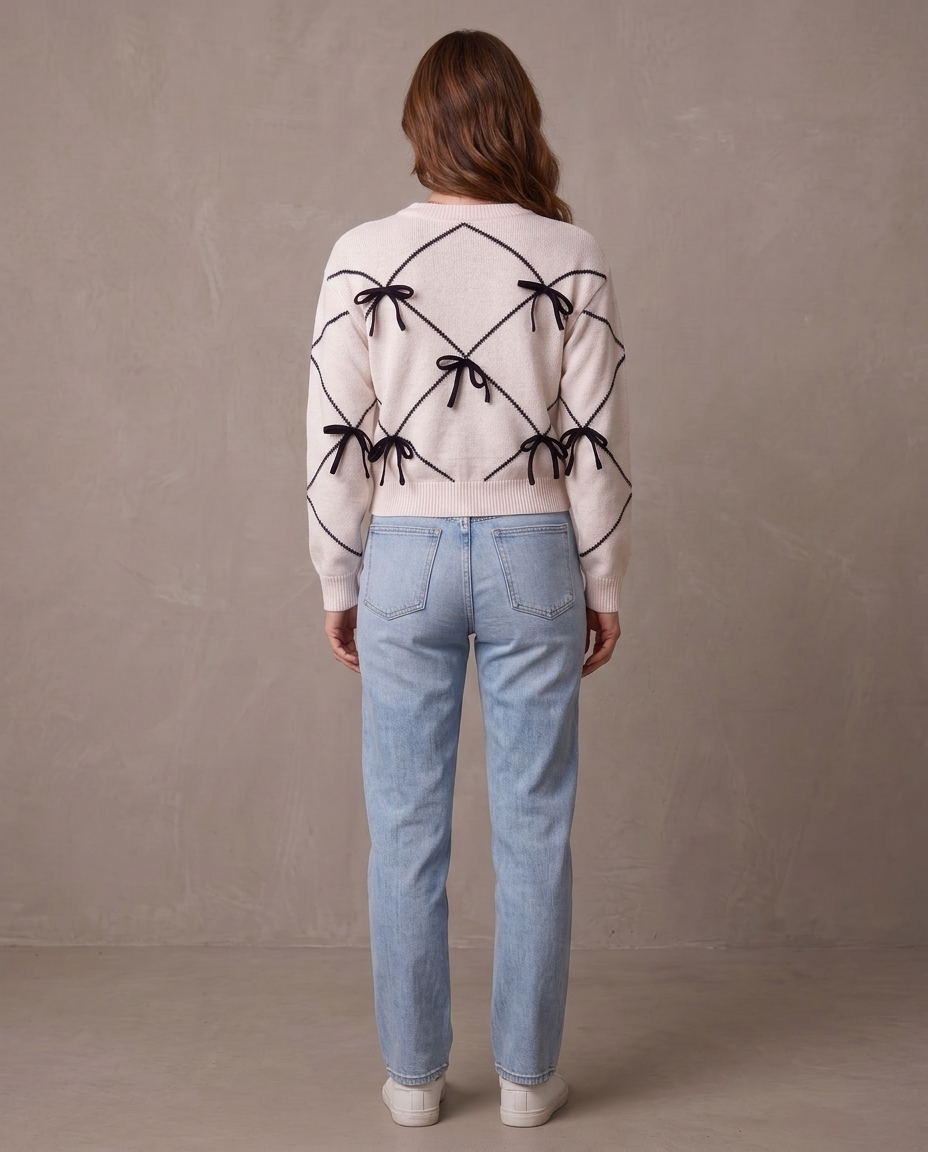 Jersey de lazos Mimi, otra vista - Blanco