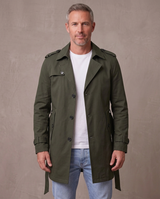 Gabardina corta estilo inglés Víctor - Verde militar