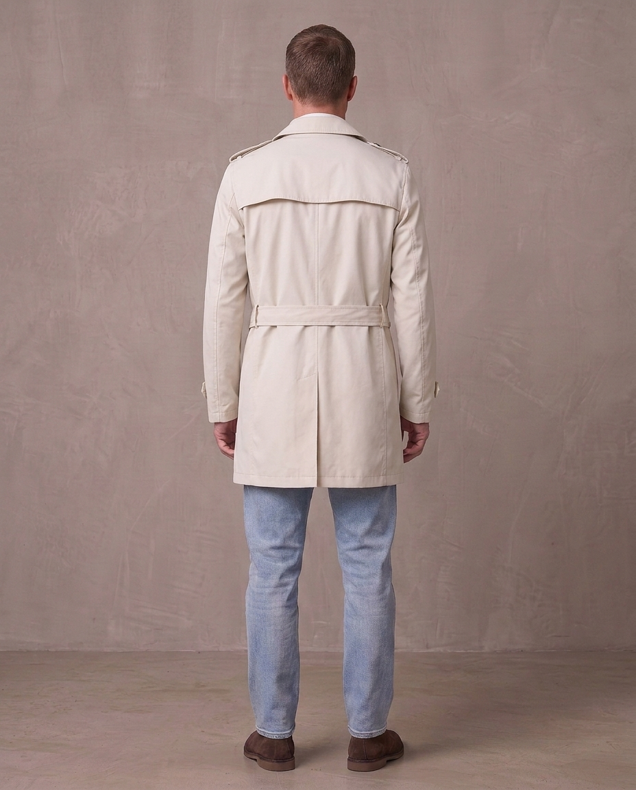 Gabardina corta estilo inglés Víctor, otra vista - Beige