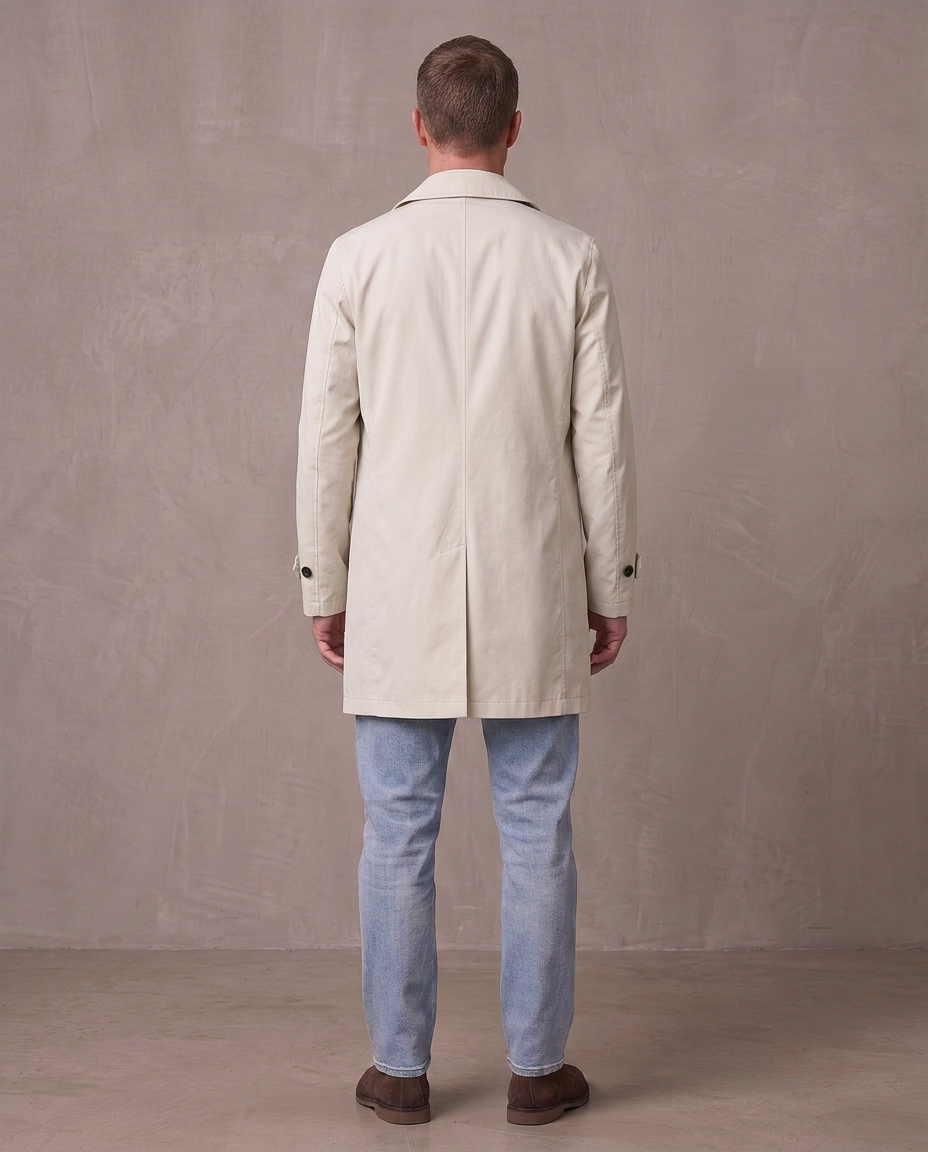 Gabardina de solapa con botones Álvaro, otra vista - Beige