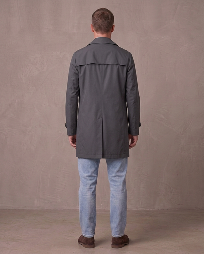 Gabardina de solapa con botones Álvaro, otra vista - Gris oscuro