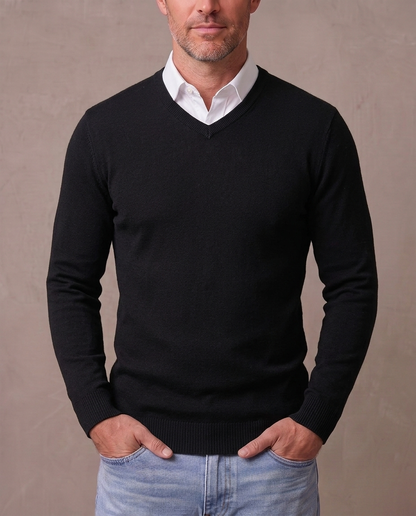 Jersey de cuello de pico Andrés - Negro