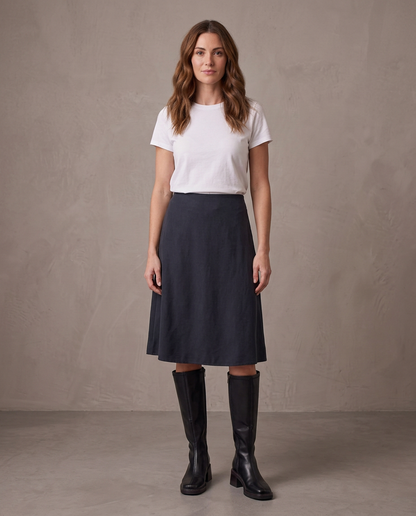 Botas altas de tacón ancho Cristina, cuerpo entero Negro (antigua)