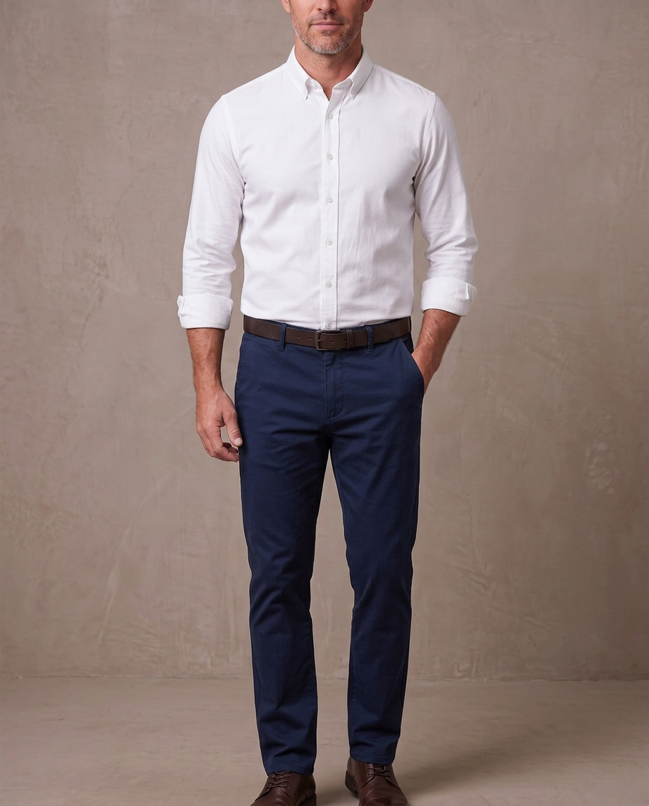 Pantalón chino elástico Pablo - Azul marino