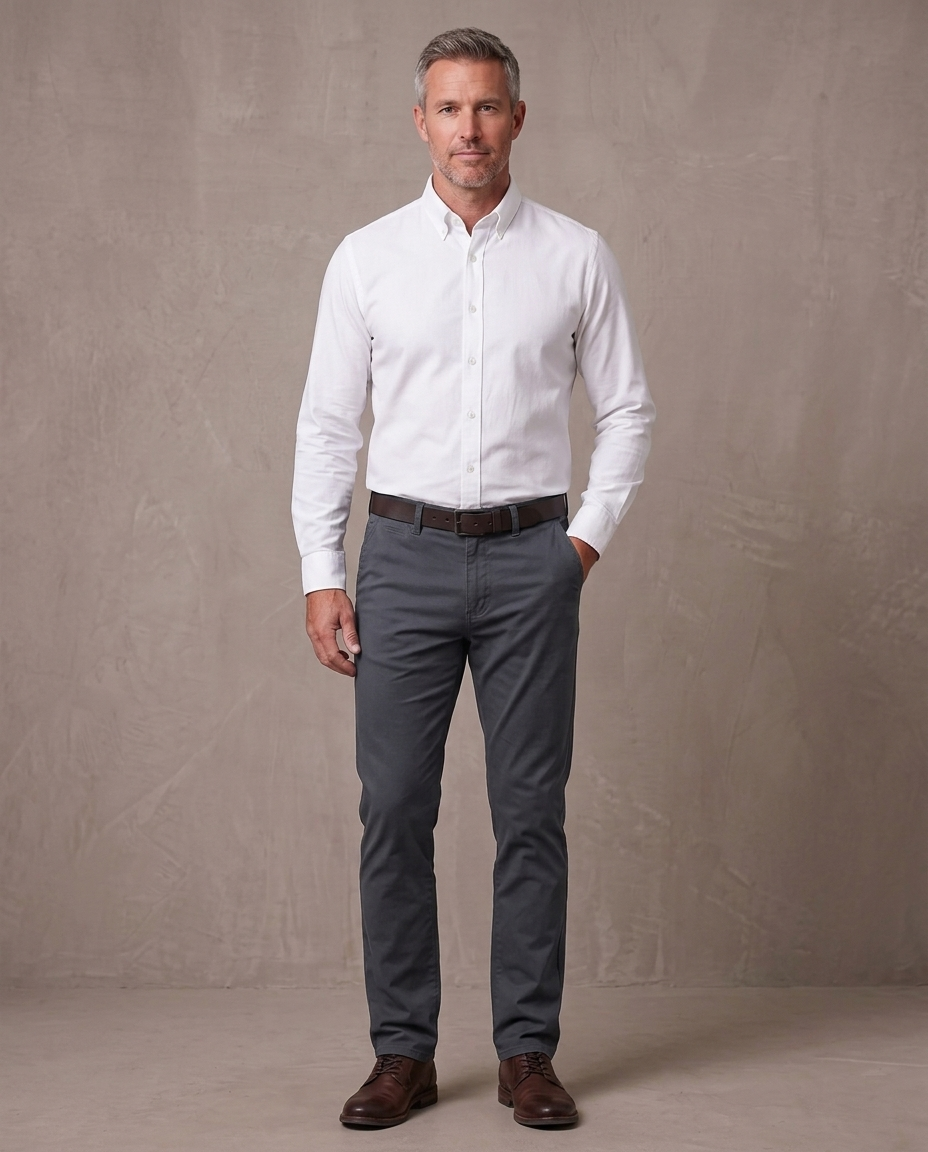 Pantalón chino elástico Pablo - Gris