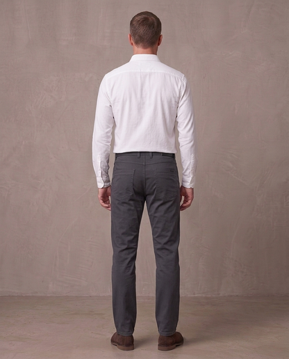 Pantalón chino elástico Pablo, otra vista - Gris