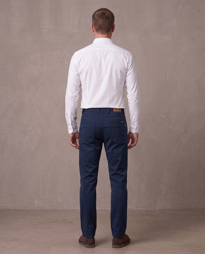 Pantalón chino elástico Pablo, otra vista - Azul marino