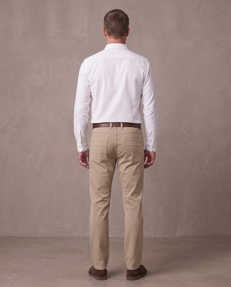 Pantalón chino elástico Pablo, otra vista - Beige