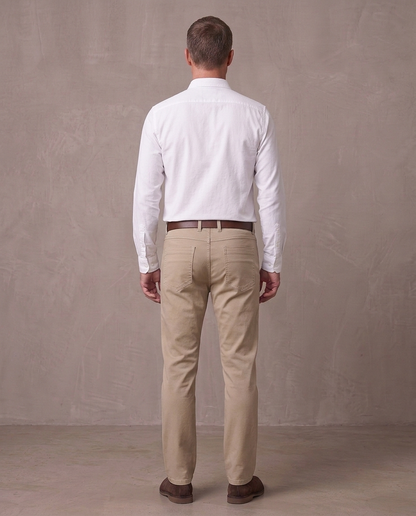 Pantalón chino elástico Pablo, otra vista - Beige