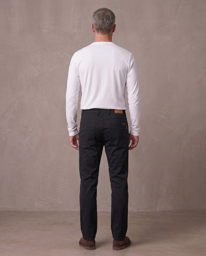 Pantalón chino elástico Pablo, otra vista - Negro