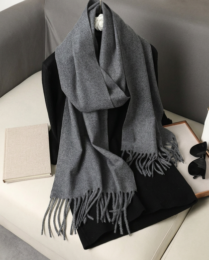 Bufanda de flecos Maren, vista de producto - Gris marengo