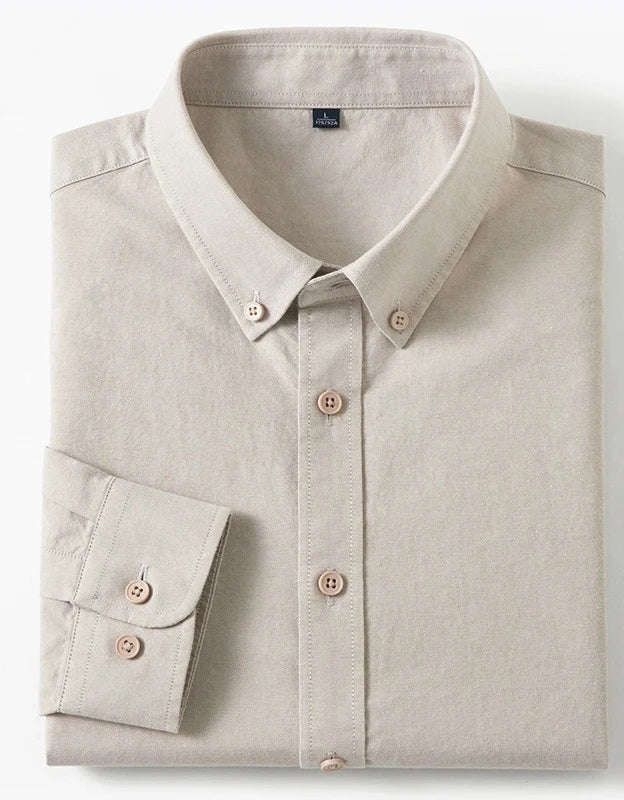Camisa Oxford de algodón Bruno - beige - Beige
