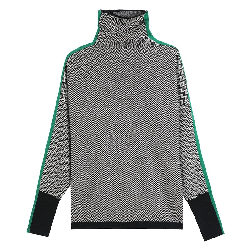 Jersey de cuello alto Jess - Verde