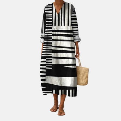Vestido estampado gráfico Bianca