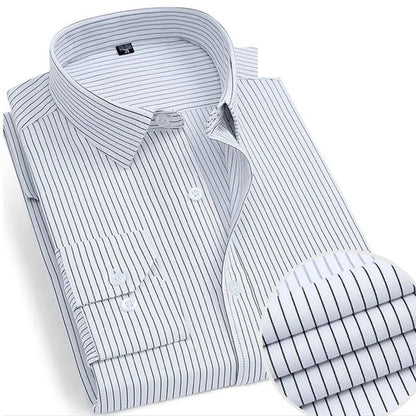 Camisa de rayas sin planchar Lorenzo - raya gris - Raya gris