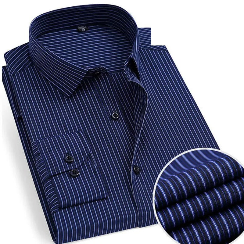 Camisa de rayas sin planchar Lorenzo - raya marino - Raya marino