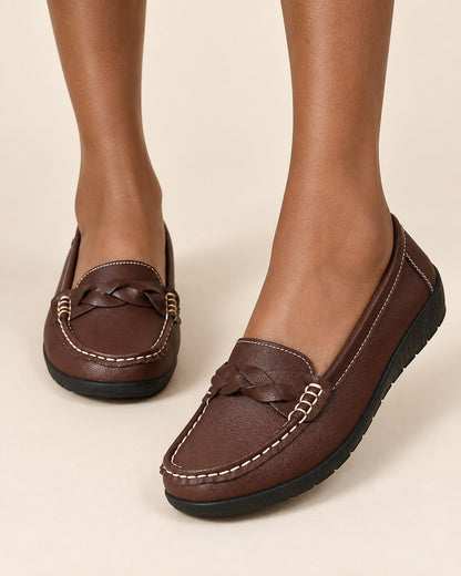 Mocasines trenzados Aria - Marrón
