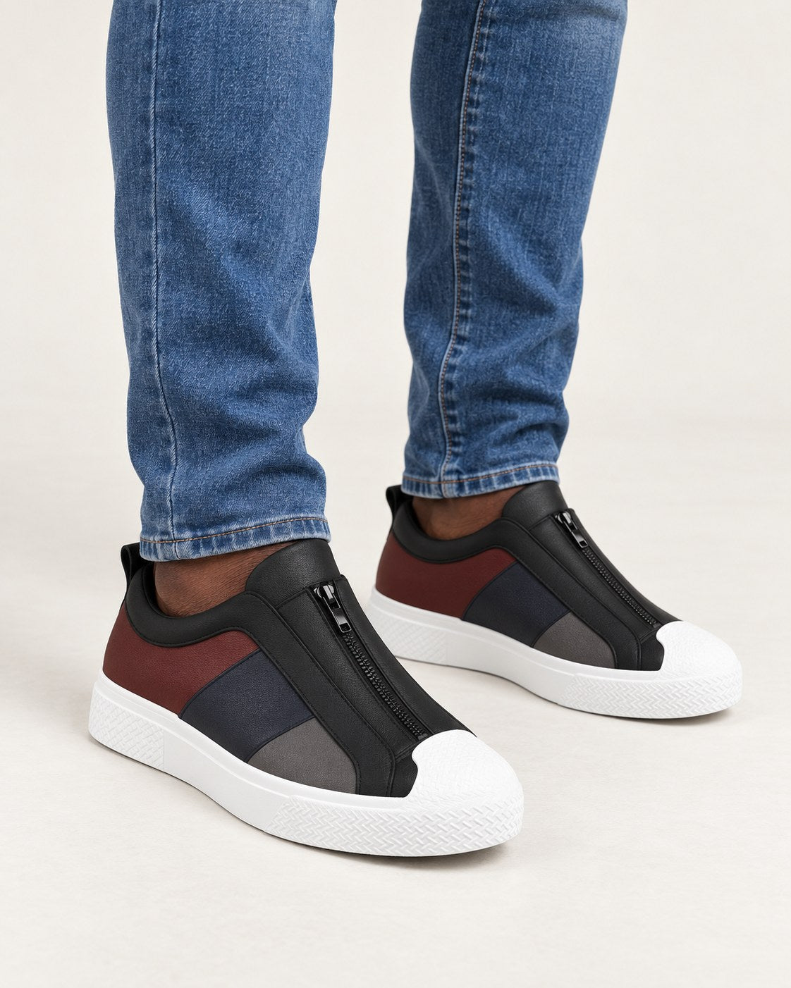 Zapatillas de piel Julien - Negro azabache