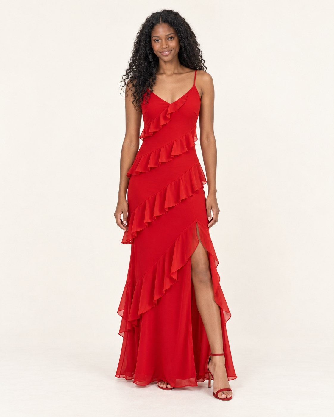 Vestido largo elegante - Rojo
