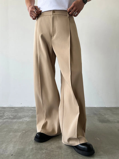 Pantalón de vestir de pinzas en beige