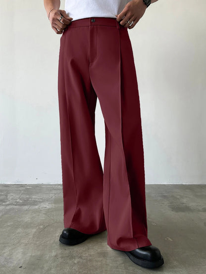 Pantalón de vestir de pinzas en burdeos (antigua)