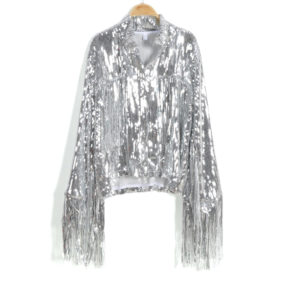Chaqueta retro de lentejuelas