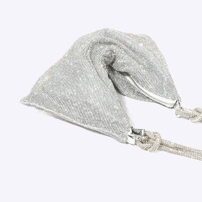 Bolso de pedrería Lisa - Plateado