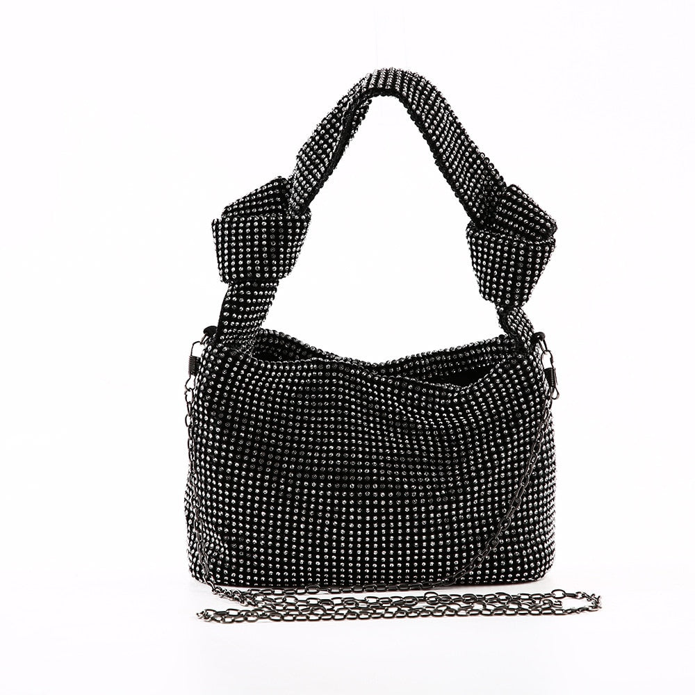 Bolso de pedrería Grace - detalle - Negro
