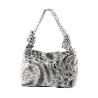 Bolso de pedrería Grace - Plateado